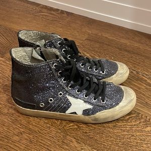Blue Glitter Golden Goose Francy